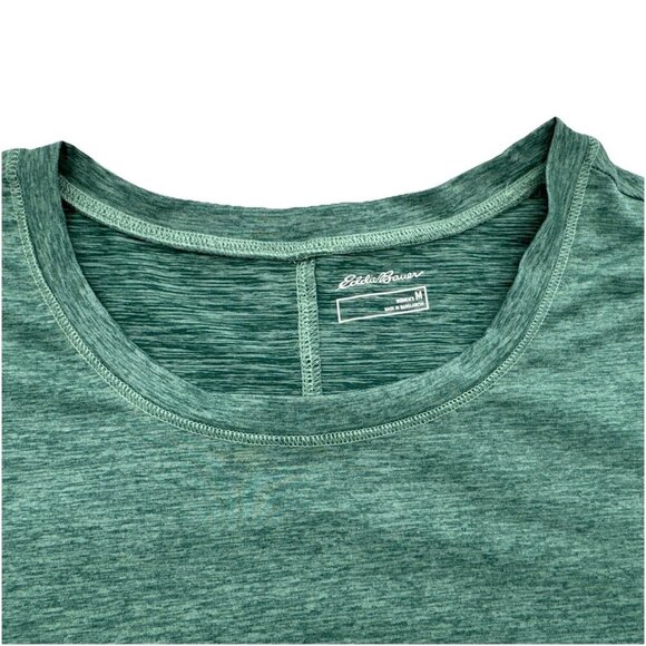 Eddie Bauer Running Shirt Green woman’s Medium Athletic Wear, Dri fit, wicking - Picture 3 of 7
